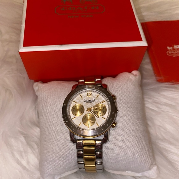 Coach stainless steel two-tone watch extra links main image 6